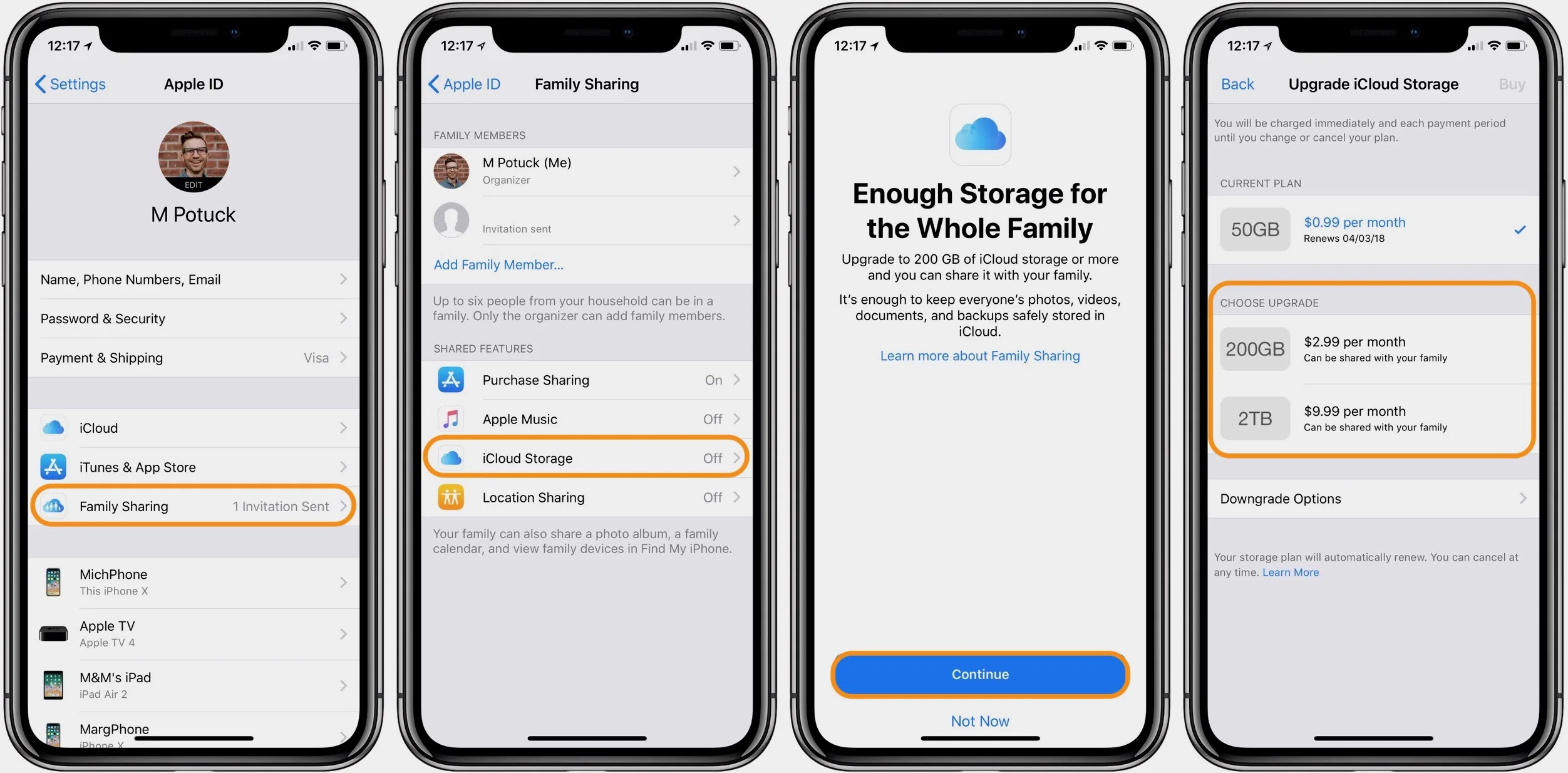 How to Share iCloud Storage from iPhone or iPad